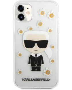 Калъф Karl Lagerfeld - Ikonik Flower, iPhone 11, прозрачен